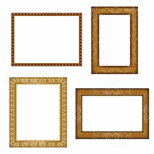 Wooden Photo Frame Icons 4 Pack